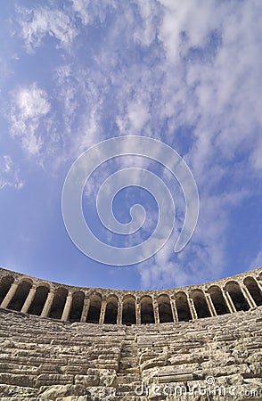 Inside of Aspendos Theatre Stock Photo