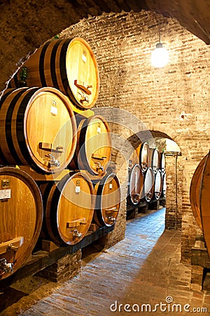 Inside Barrel House, Italy Editorial Stock Photo