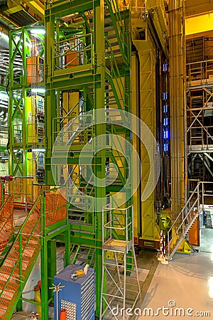 Inside building in cern Editorial Stock Photo