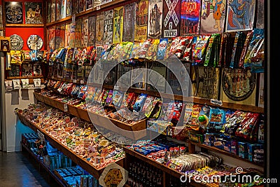 Inside of a candy store in Castle Rock full of a huge amount of sweets and candies Editorial Stock Photo