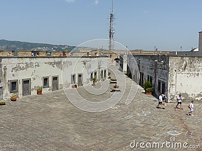 Inside of castel Sant`Elmo to Naples in Italy. Editorial Stock Photo