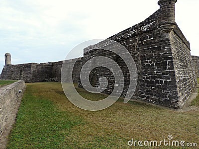 Castillo de San Marcos in St. Augustine - National Monument Florida Stock Photo
