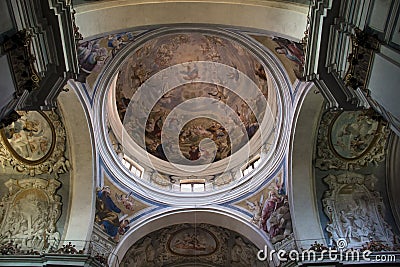 Inside the cathedral in San Miniato, Italy Editorial Stock Photo