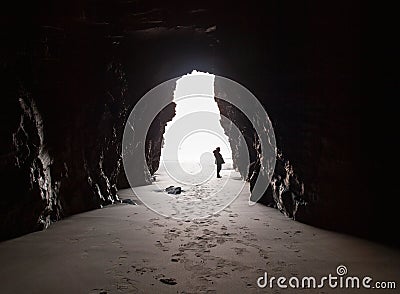 Inside the cave. Stock Photo