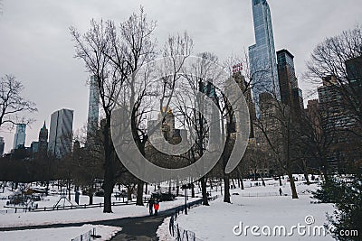 Inside Central Park, New York City , USA Editorial Stock Photo