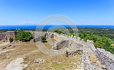 Inside the Chlemoutsi fortress in Ilia, Peloponnese Stock Photo
