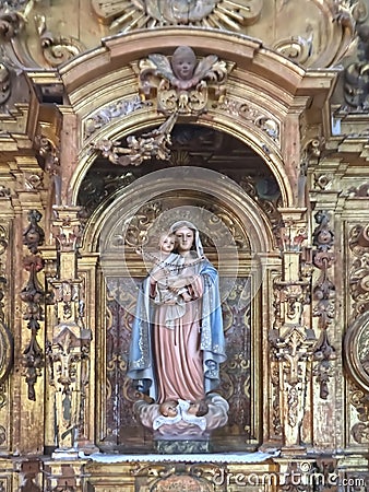 Inside Church of Nuestra Senora de las Angustias in Ayamonte in Spain Editorial Stock Photo