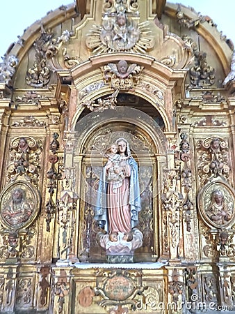 Inside Church of Nuestra Senora de las Angustias in Ayamonte in Spain Editorial Stock Photo