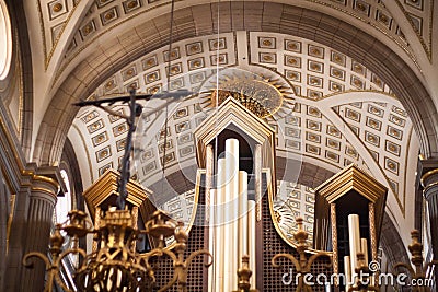 Inside church at puebla, mexico Editorial Stock Photo