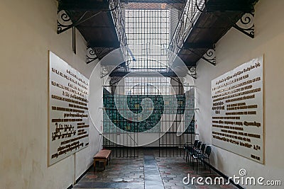 The inside of a communist prison - Memorial of the Victims of Communism and the Resistance, Sighet Memorial, Romania Editorial Stock Photo