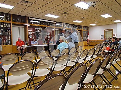Inside a conference hall Editorial Stock Photo