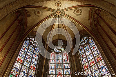 Inside of a creepy old church Editorial Stock Photo