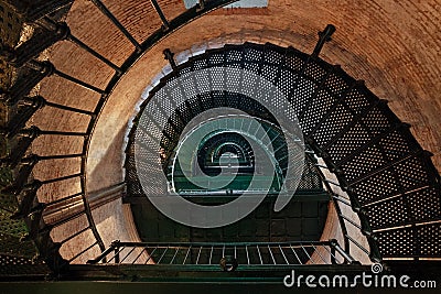 Inside Currituck Beach Lighthouse Stock Photo