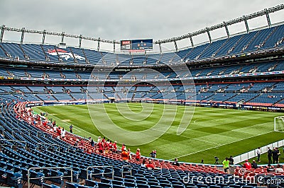 Inside of Denver Broncos Stadium Editorial Stock Photo