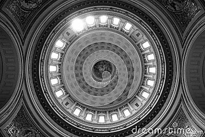 Inside the dome of the Capitol building in Madison Wisconsin Stock Photo