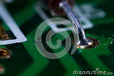 Inside of electronic devices Stock Photo