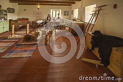 Inside the exhibition house at Kaliste. Editorial Stock Photo