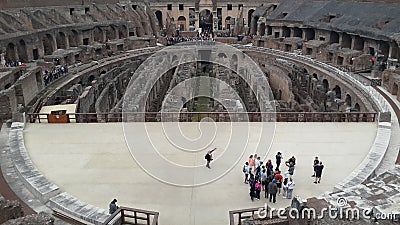 Inside of famous Colosseum Editorial Stock Photo