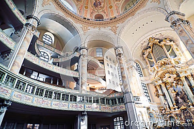 The inside of Frauenkirche Editorial Stock Photo