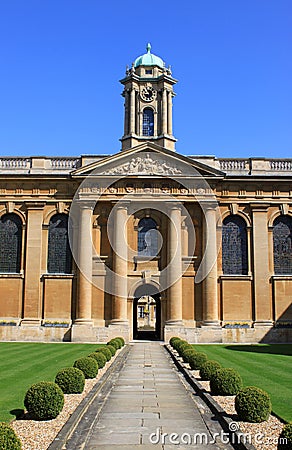 Inside front quadrangle Queens College, Oxford Stock Photo