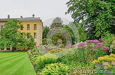 Inside Grounds and Gardens of Magdalen College in Oxford England Editorial Stock Photo