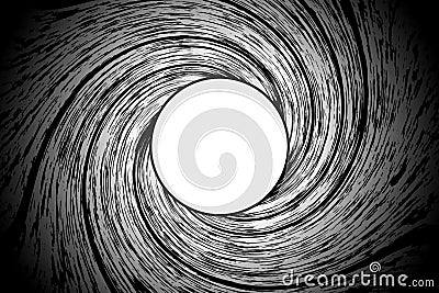 Inside Gun Barrel Stock Photo