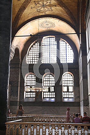 Inside Hagia Sofia. Istanbul Editorial Stock Photo