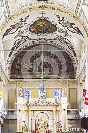 Inside Historic Cathedral in New Orleans Editorial Stock Photo