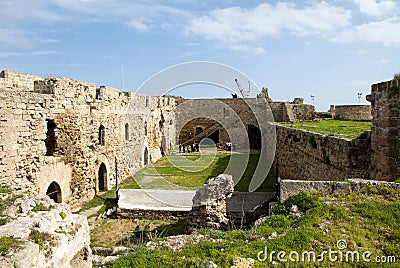 Courtyard on historic Othello Castle Editorial Stock Photo