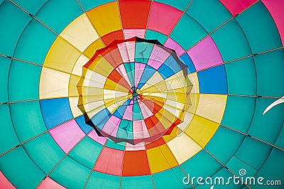 Inside a hot air balloon Stock Photo