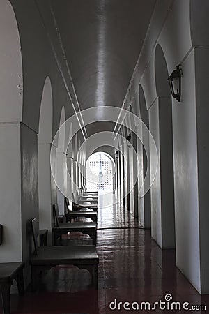 Inside Iron Temple of Wat Ratchanatda Stock Photo