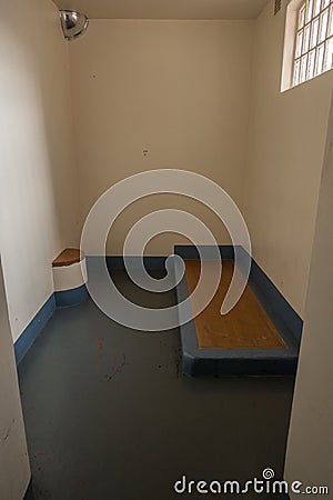 Isolation cell in HMP Shrewsbury prison, The Dana Editorial Stock Photo