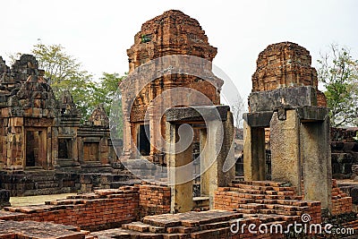 Inside khmer temple Stock Photo