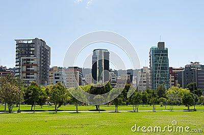 Inside La Carolina park in Quito, Ecuador Editorial Stock Photo