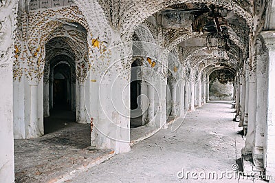 Inside a large temple in Mandalay. Editorial Stock Photo