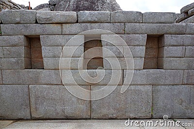 Inside Machu Picchu Stock Photo