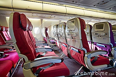 Inside Malaysia Airlines Airbus A330-300 Editorial Stock Photo