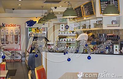 Inside Maud`s Coffee Shop in Newcastle County Down Editorial Stock Photo