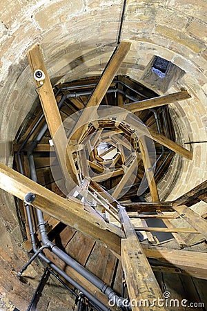 Inside the Medieval Tower of Nuremberg Castle Stock Photo