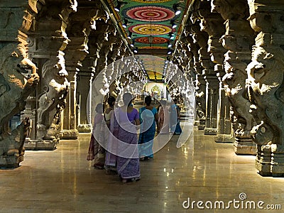 Inside the Menakshi Temple Madurai Editorial Stock Photo