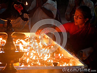 Inside the Menakshi Temple Madurai Editorial Stock Photo