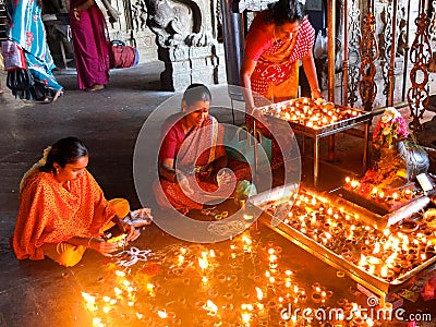 Inside the Menakshi Temple Madurai Editorial Stock Photo