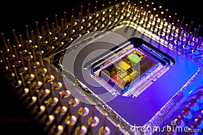 Inside a Microprocessor Stock Photo