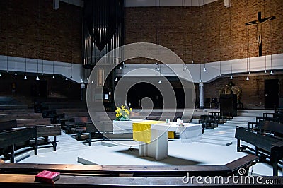 Inside of a modern Church Stock Photo