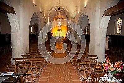 Inside a nice church Editorial Stock Photo