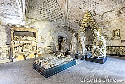 Inside the north Sacristy of the popes palace in Avignon, France Editorial Stock Photo
