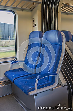 Inside A NS Train At Hoofddorp The Netherlands Editorial Stock Photo