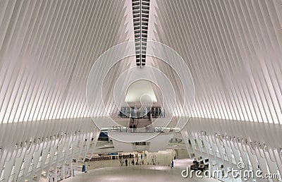 Inside the Oculus Building New York City Editorial Stock Photo