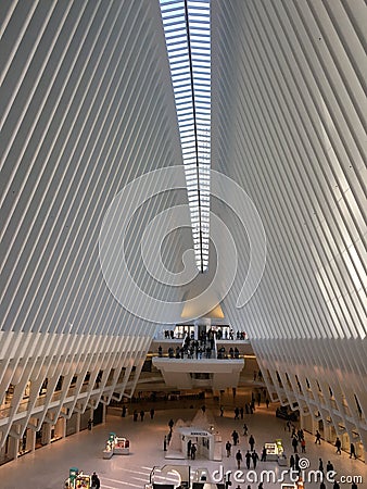 Inside the Oculus -New York Editorial Stock Photo