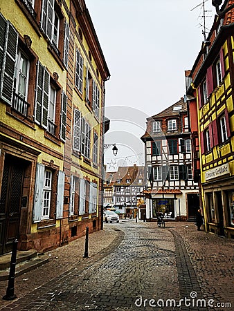 Inside the old city of Basel, Switzerland Editorial Stock Photo